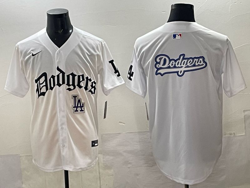 Men 2025 Los Angeles Dodgers Blank White 7th generations Joint Name Nike MLB Jersey style 012
